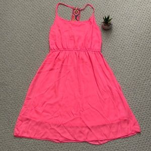 5th & love almost neon pink flowy dress XS